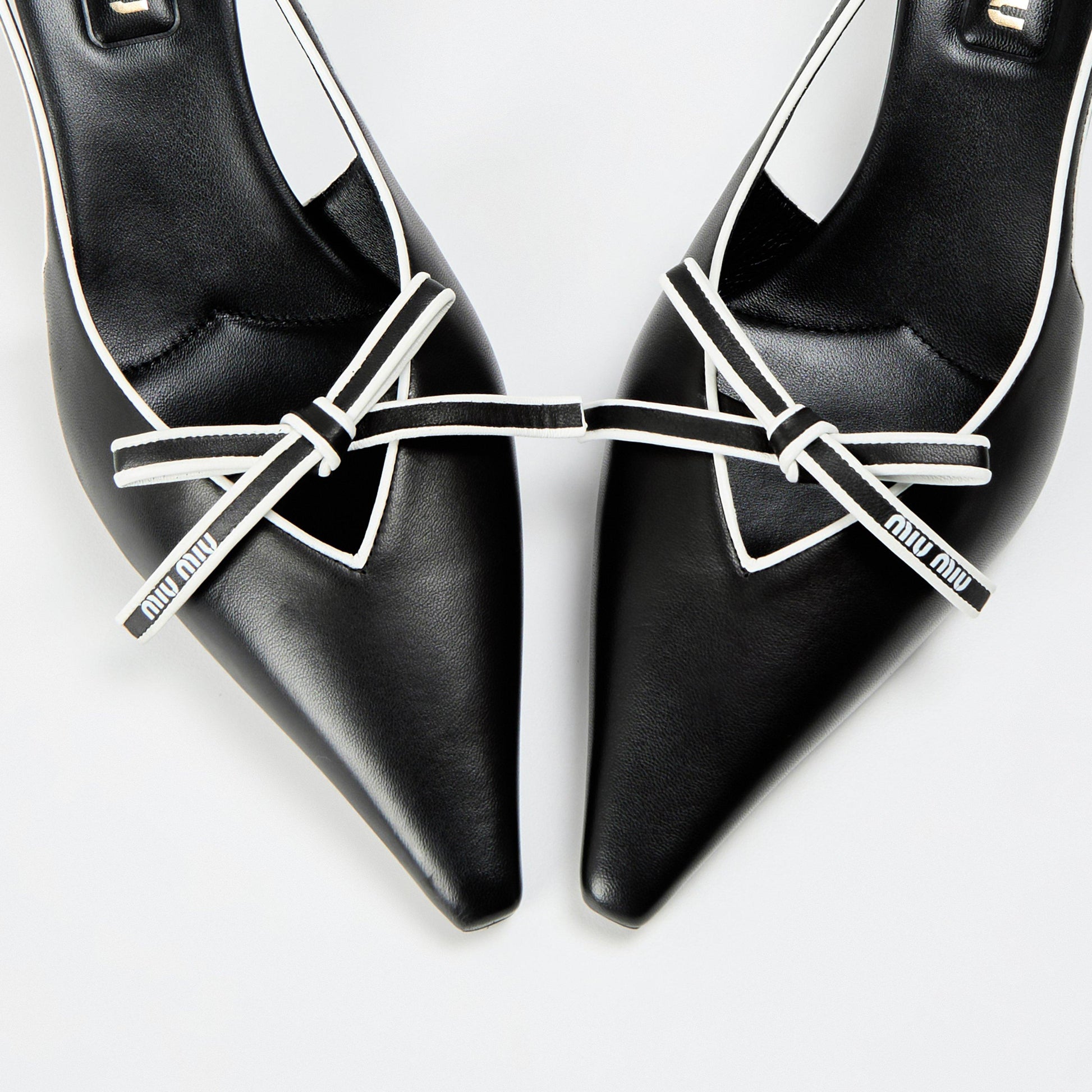 Miu Miu Womens Bow Slingback Pumps