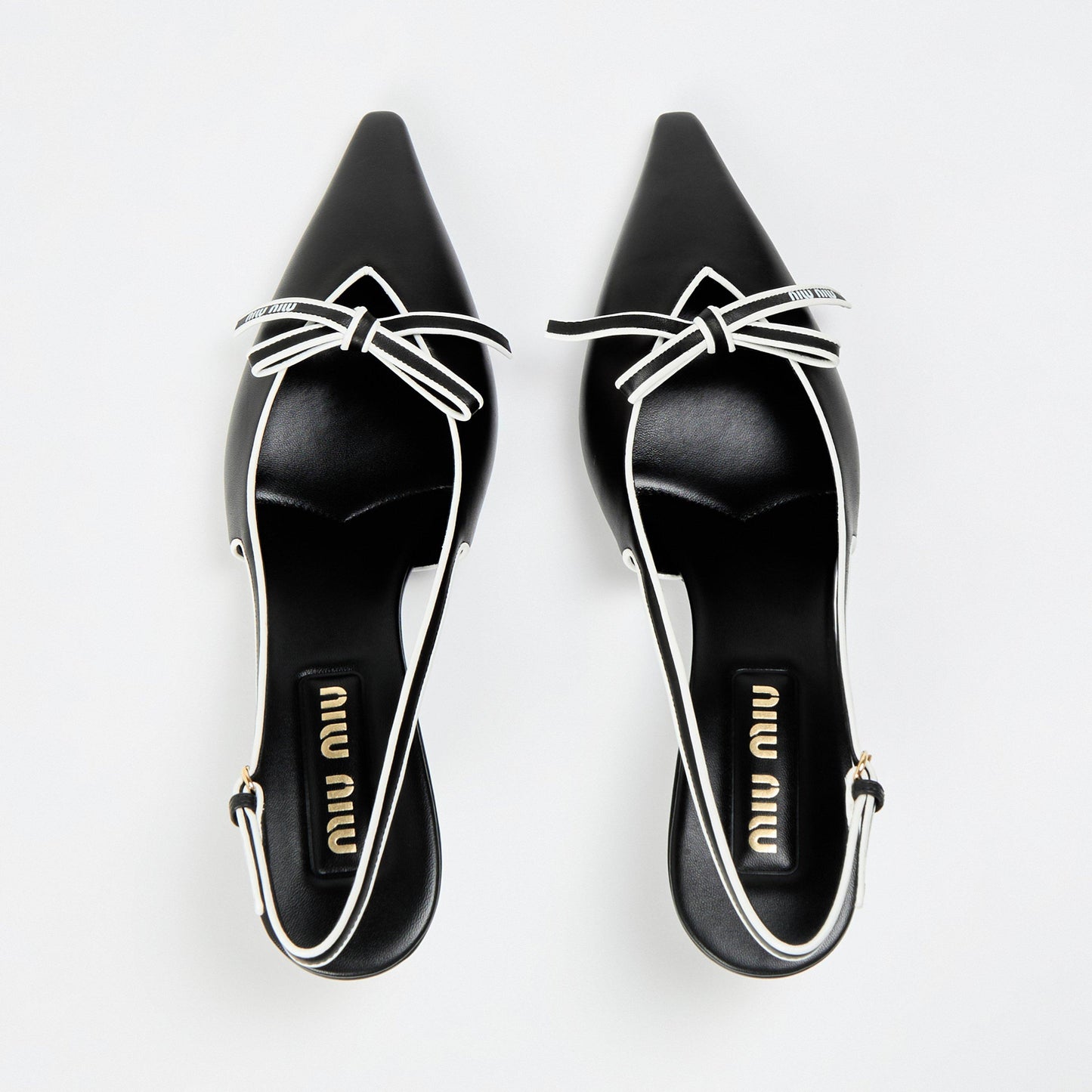 Miu Miu Womens Bow Slingback Pumps