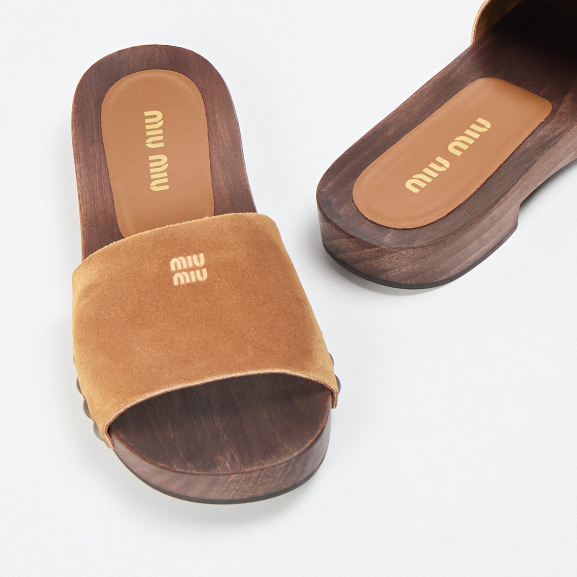Miu Miu Women's High Platform Slip-On Clogs