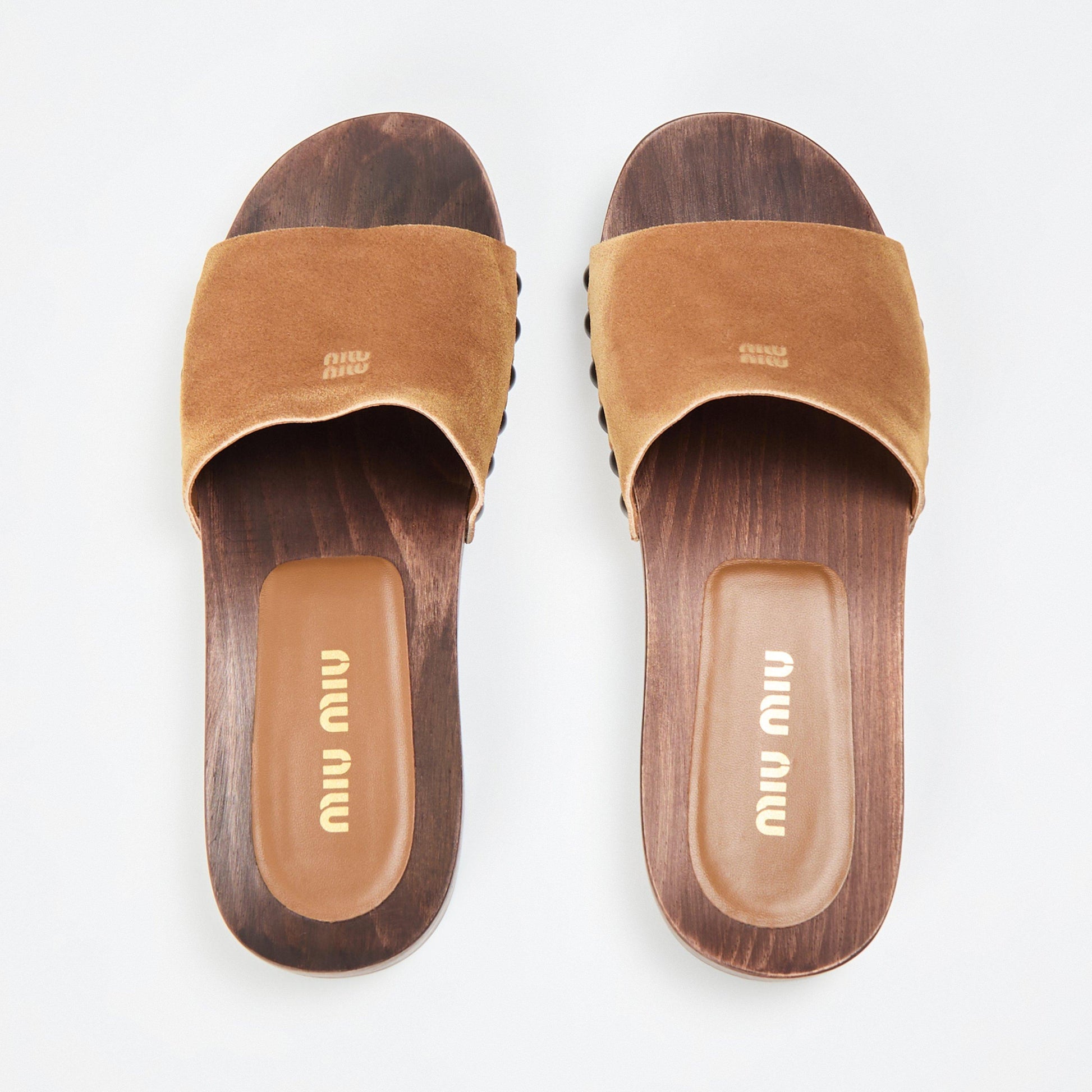 Miu Miu Women's High Platform Slip-On Clogs