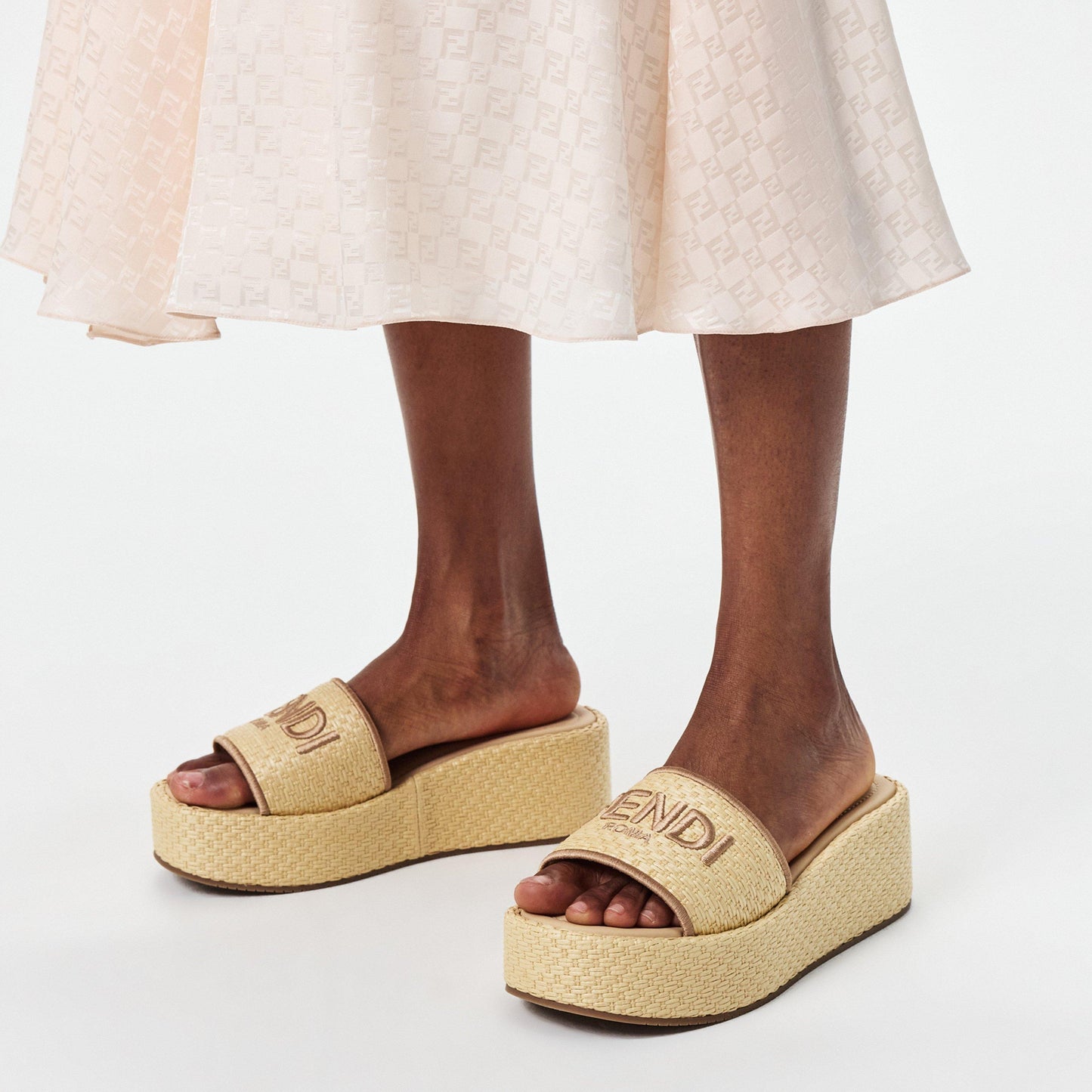 Fendi Women's Woven Flatform Sandals