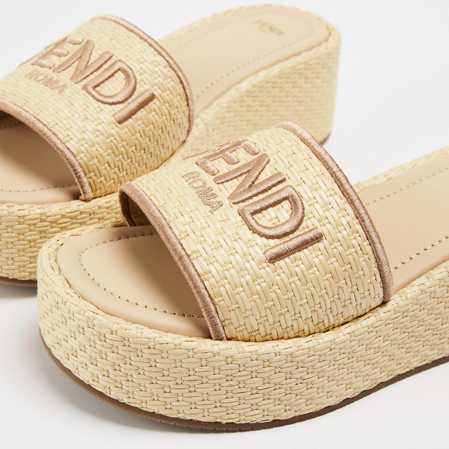 Fendi Women's Woven Flatform Sandals