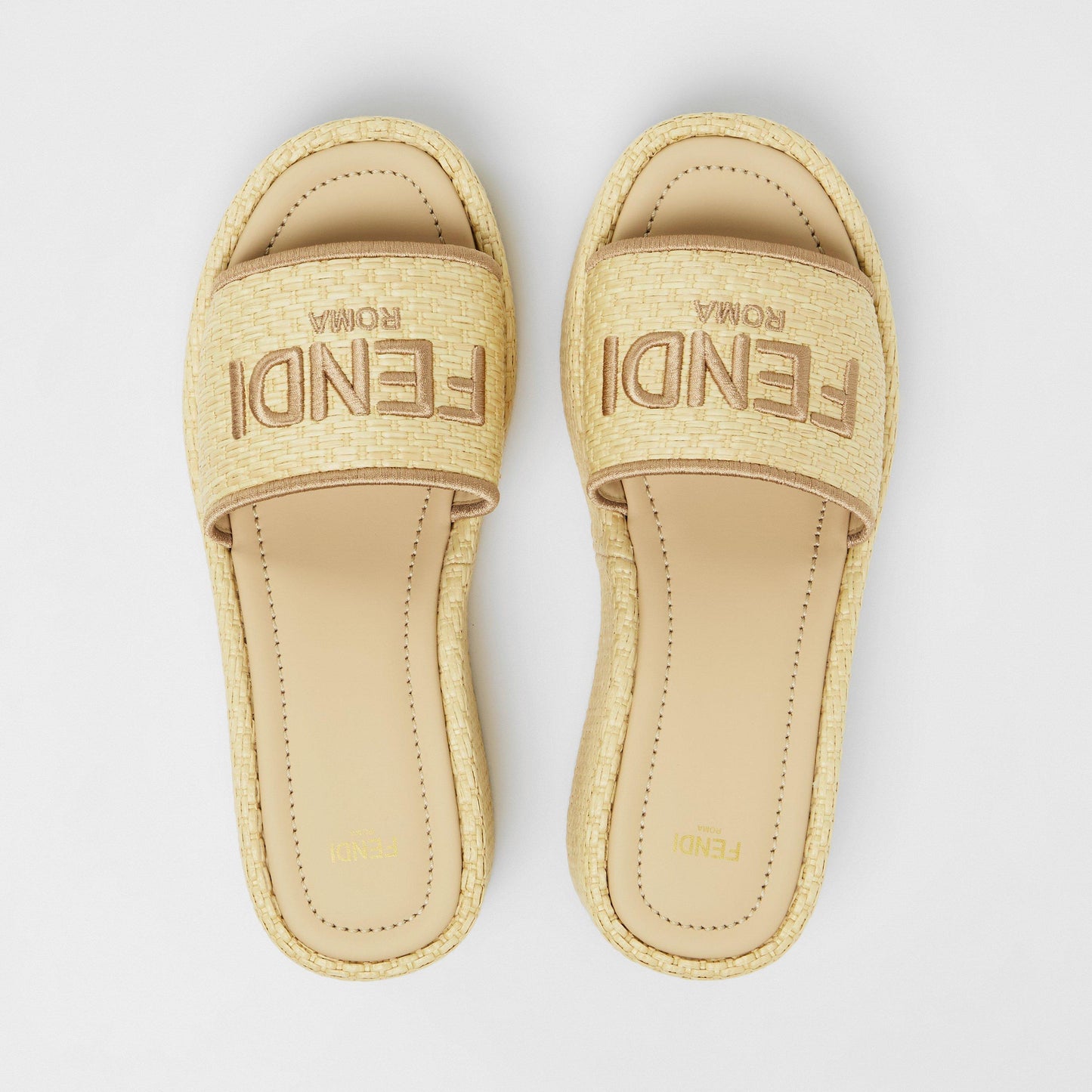 Fendi Women's Woven Flatform Sandals