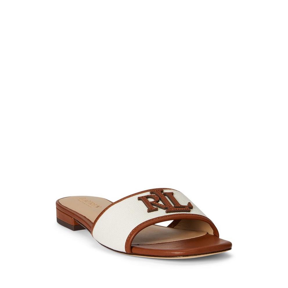 Lauren by Ralph Lauren Women's Everly Real Leather Flat Sandals