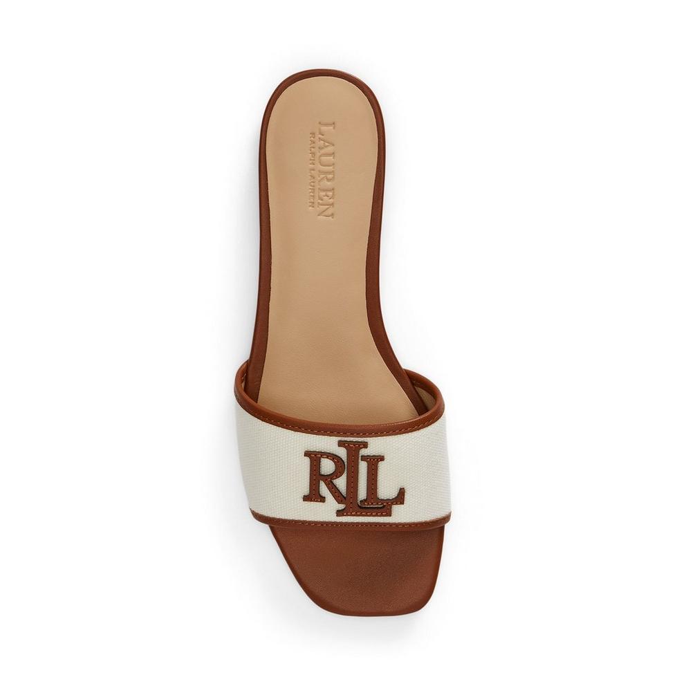 Lauren by Ralph Lauren Women's Everly Real Leather Flat Sandals