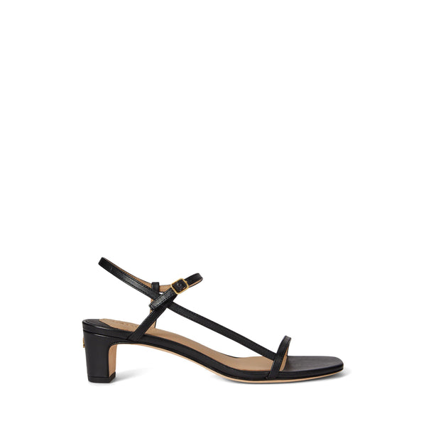 Lauren by Ralph Lauren Women's Lainee Real Leather Heeled Sandals