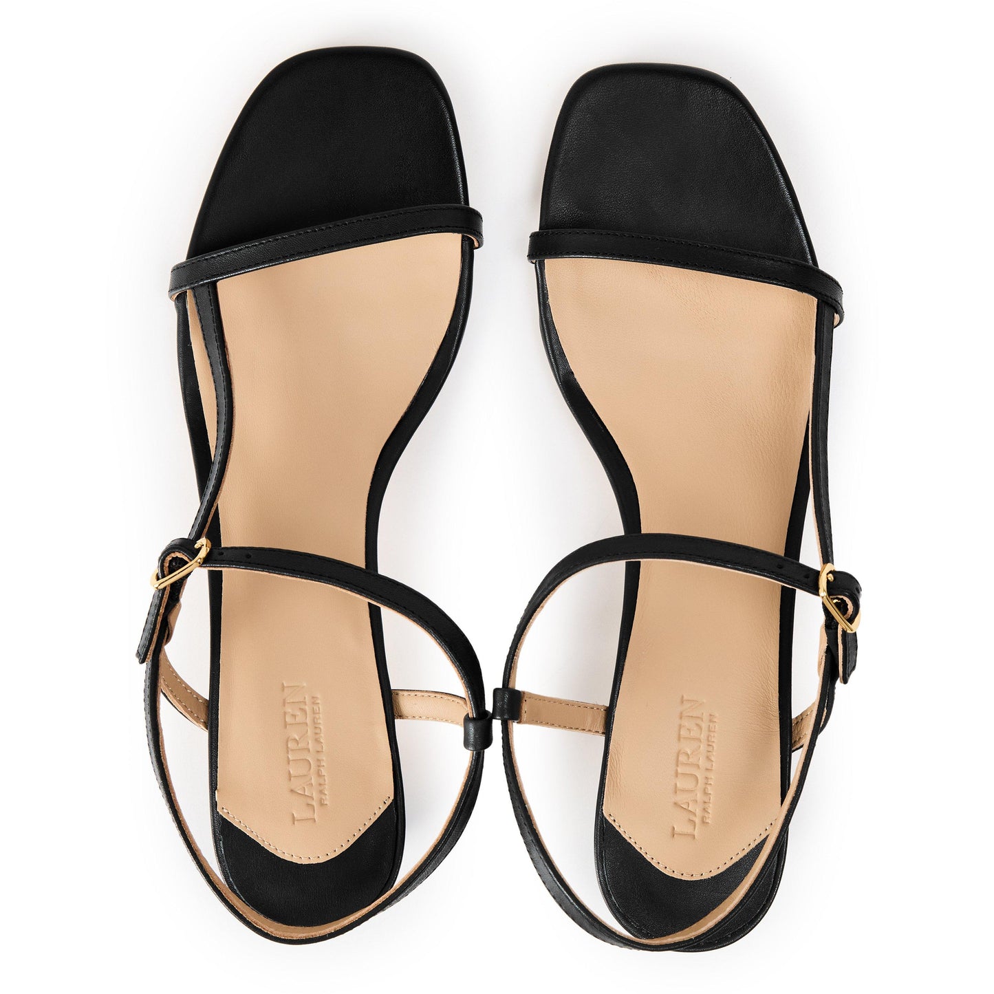 Lauren by Ralph Lauren Women's Lainee Real Leather Heeled Sandals
