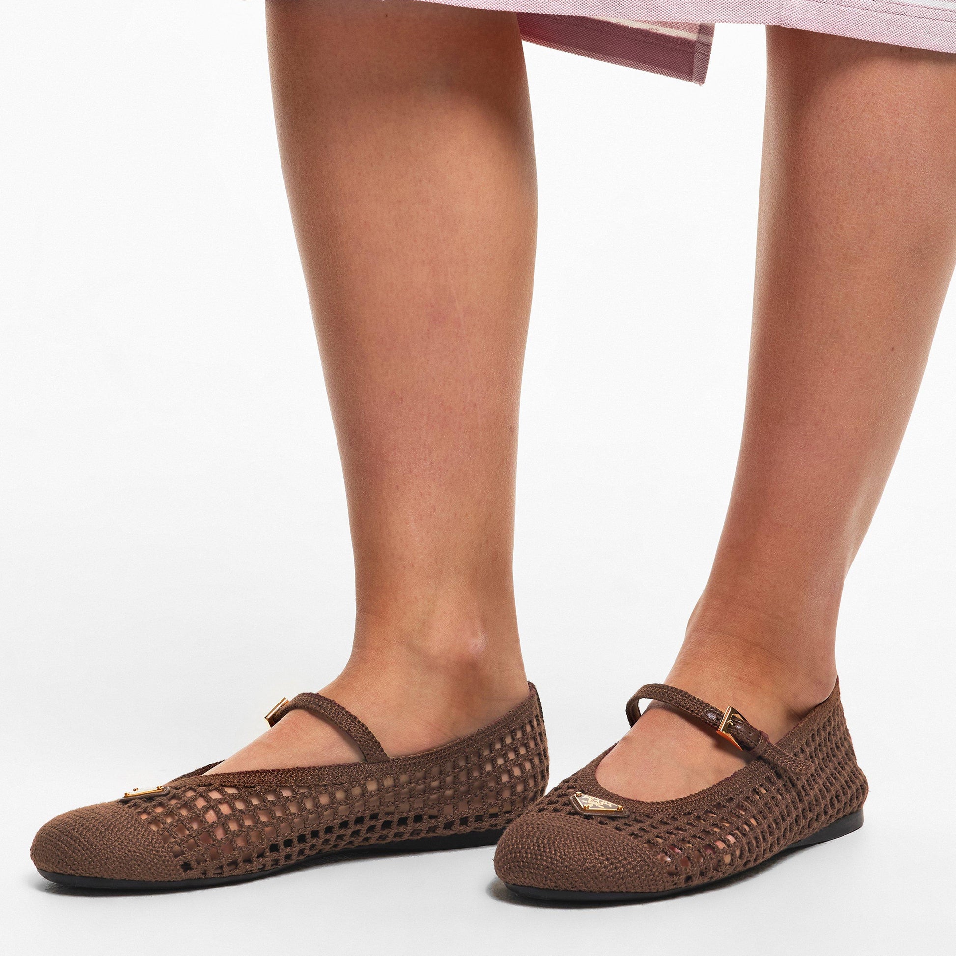 Prada Women's Crochet Ballet Pumps