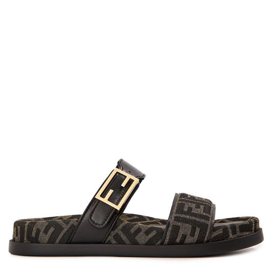 Fendi Women's Feel Double Strap Flat Sandals