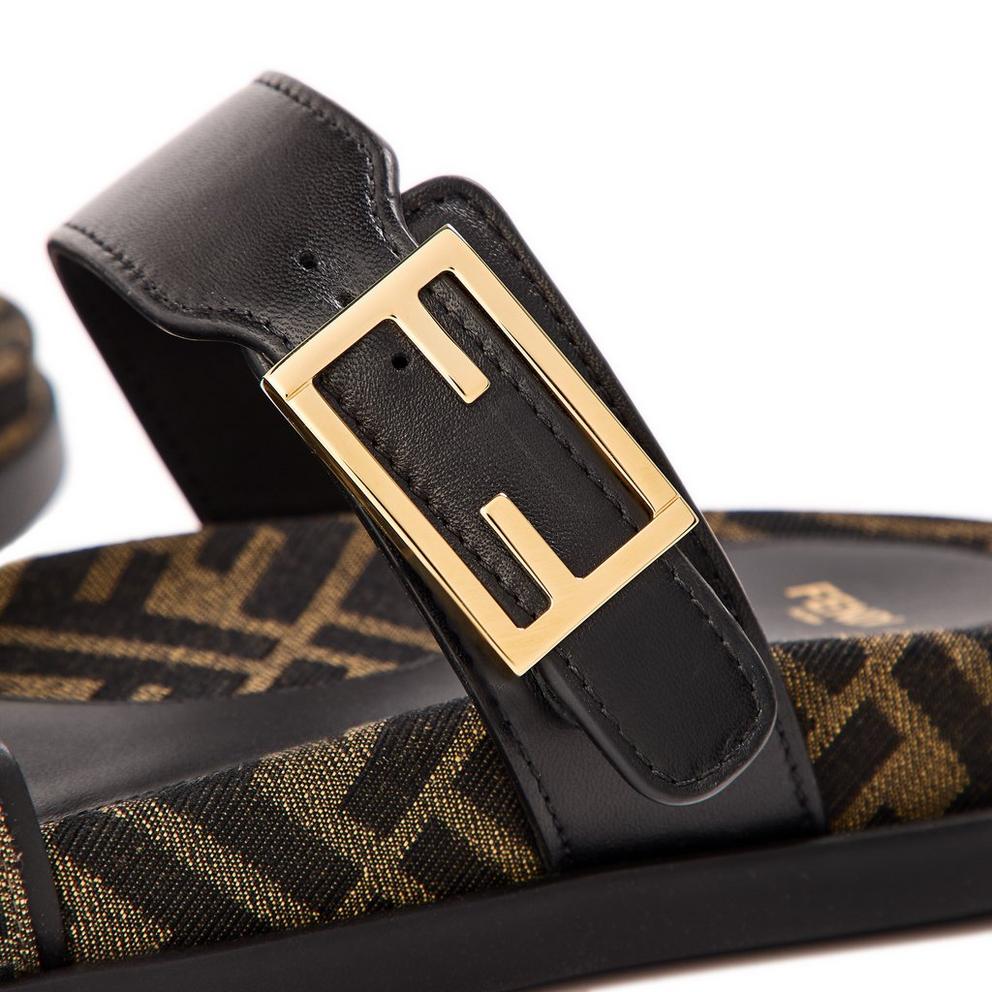 Fendi Women's Feel Double Strap Flat Sandals