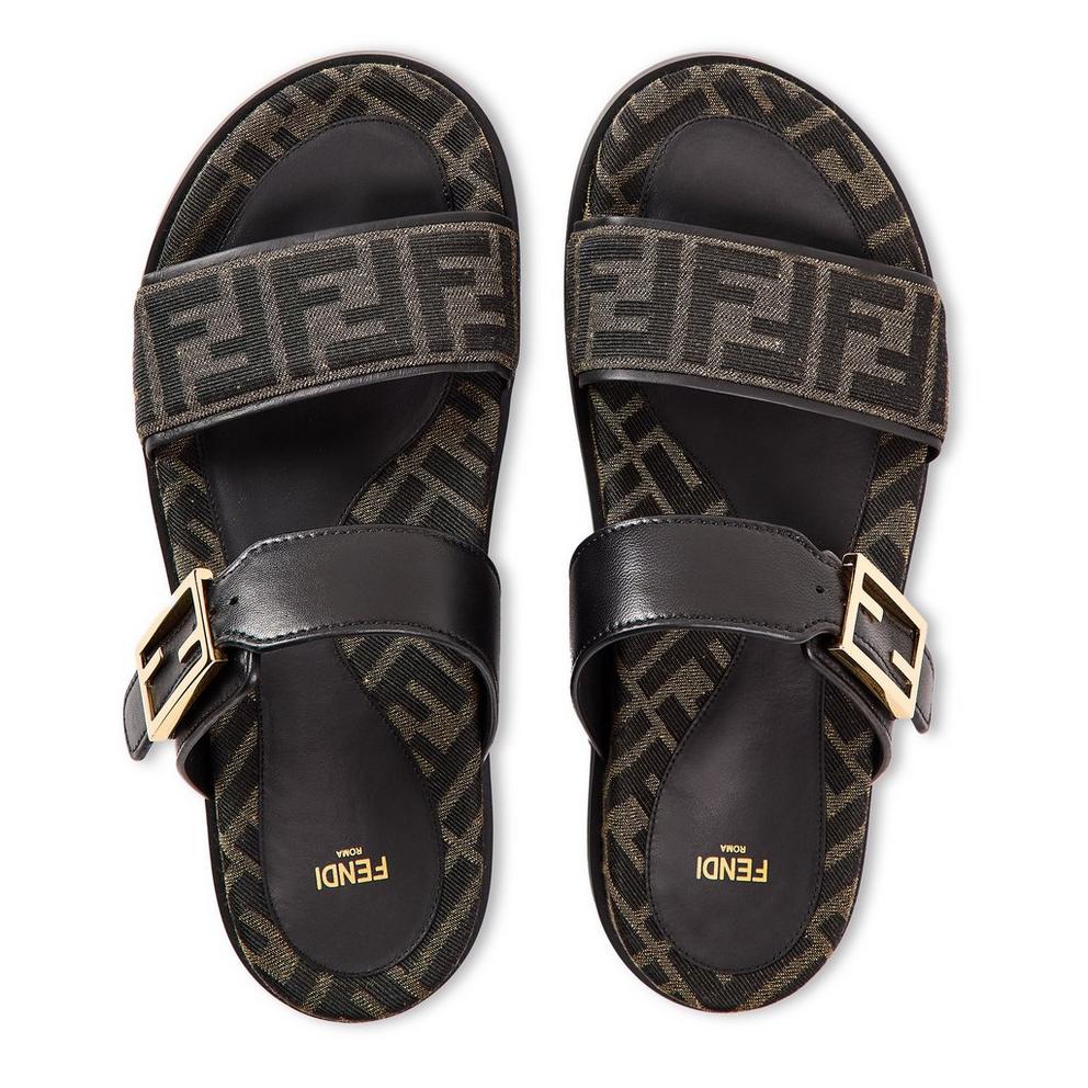 Fendi Women's Feel Double Strap Flat Sandals
