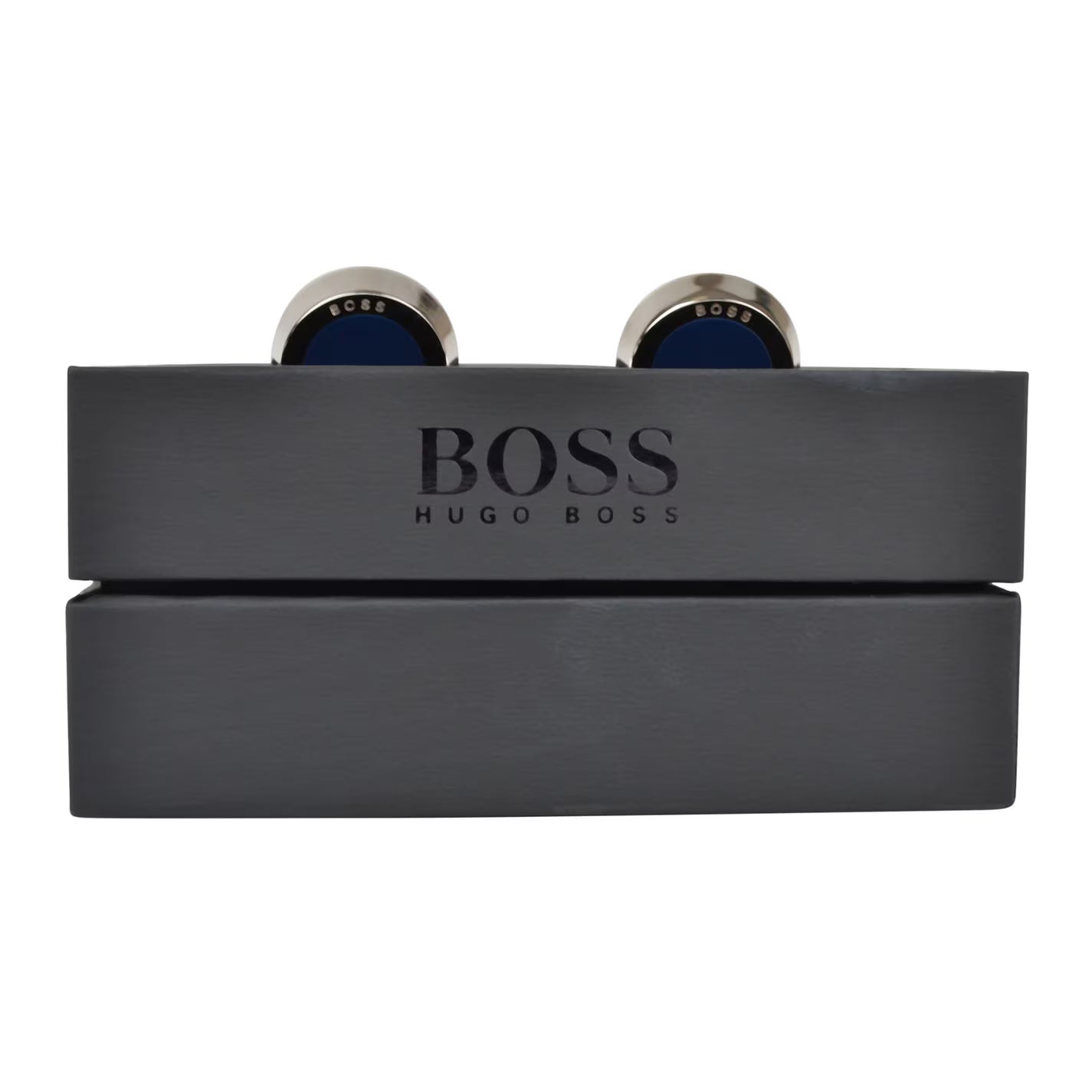 BOSS Men's Simony Polished Silver-Tone Cufflinks