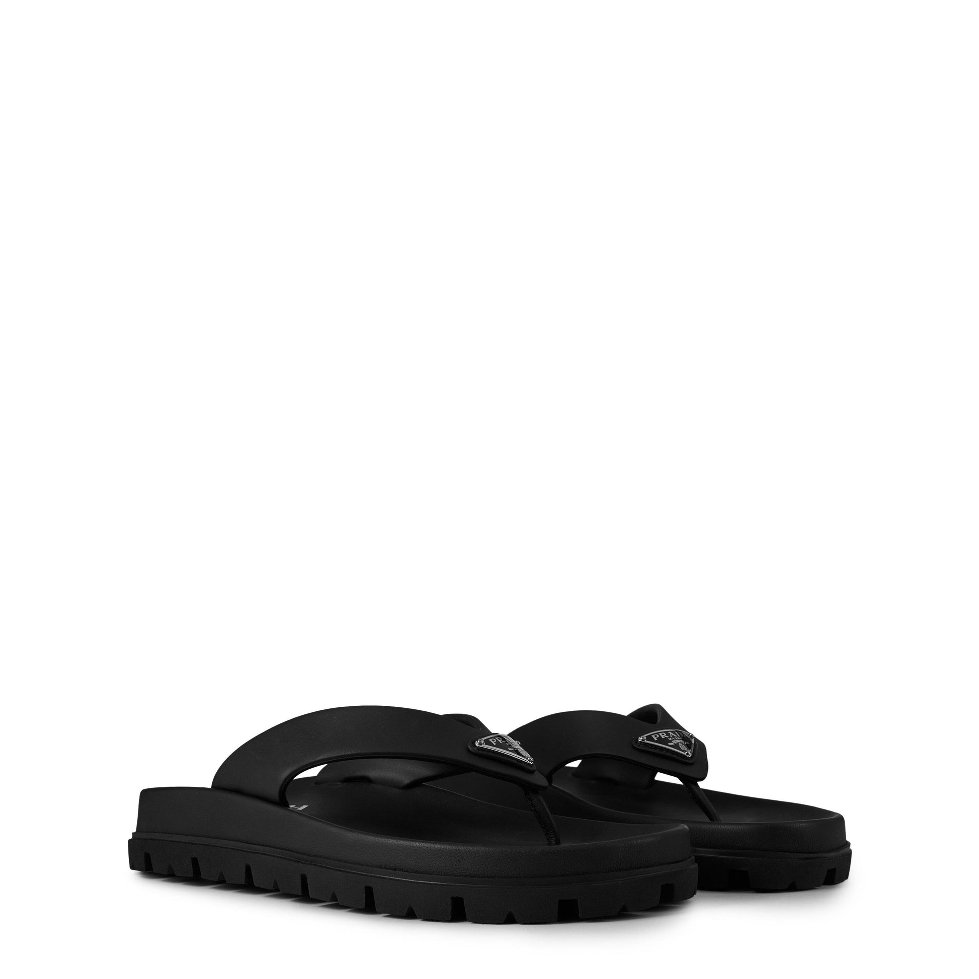 Prada Soft Cage Vinyl Thong Sandals