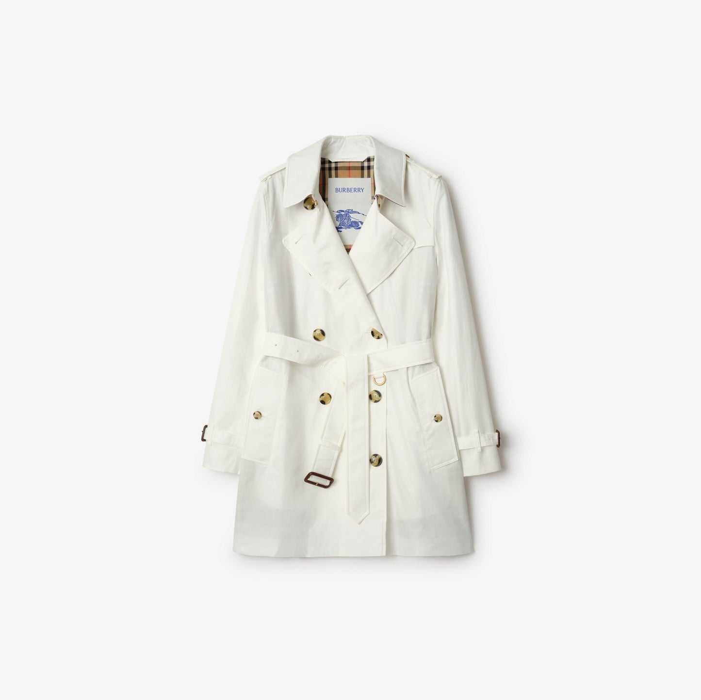 Short Tropical Gabardine Kensington Trench Coat