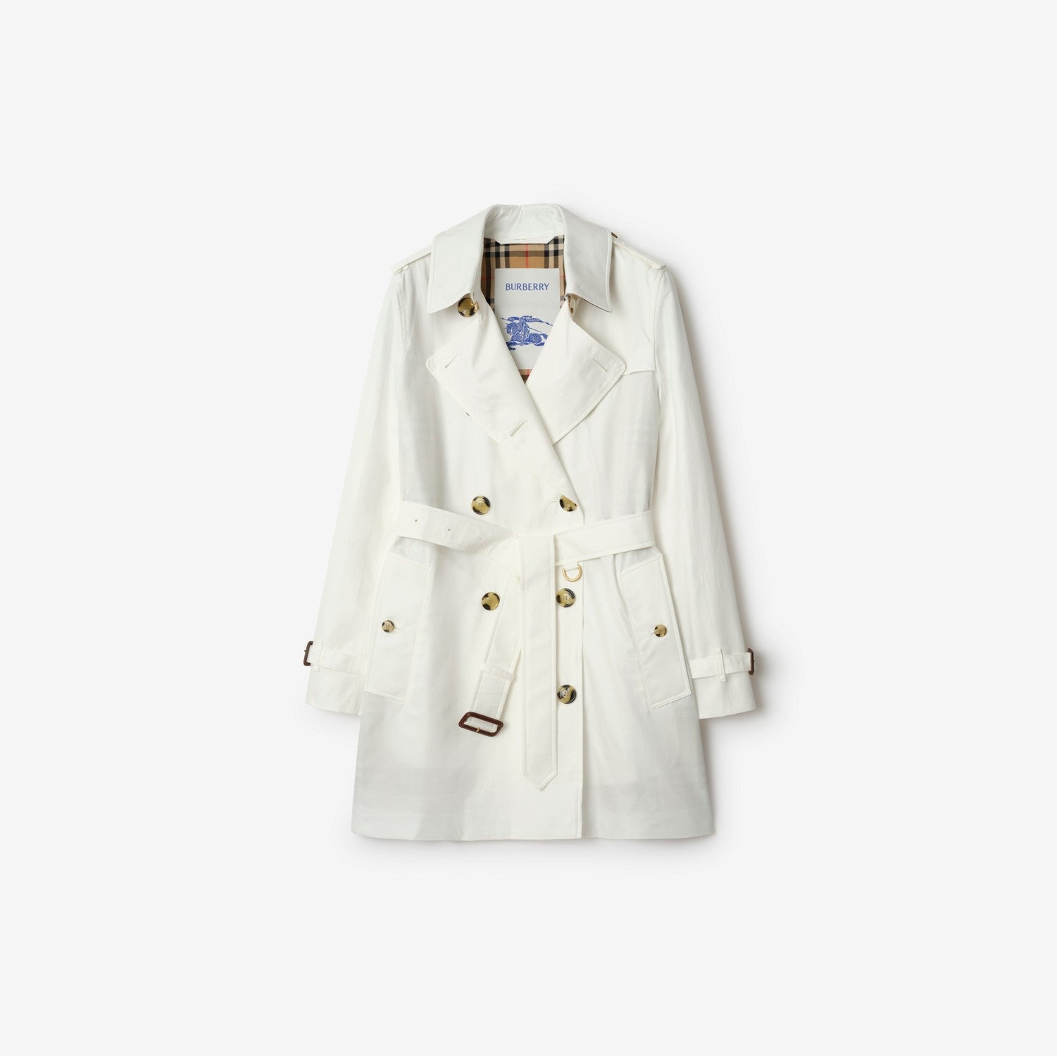 Short Tropical Gabardine Kensington Trench Coat