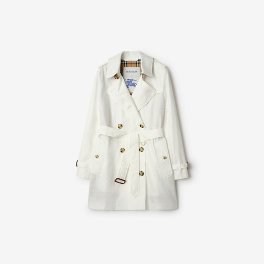 Short Tropical Gabardine Kensington Trench Coat