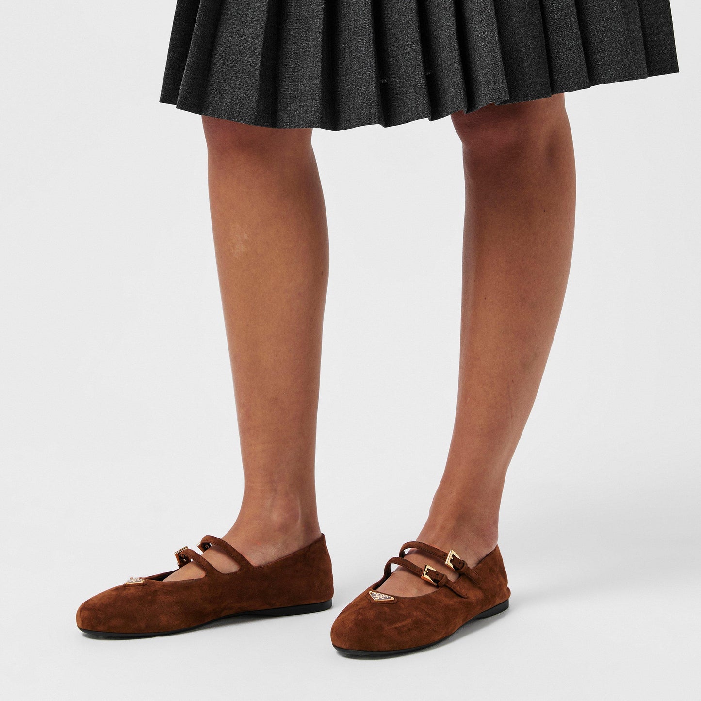 Prada Two Strap Mary Jane Ballerina