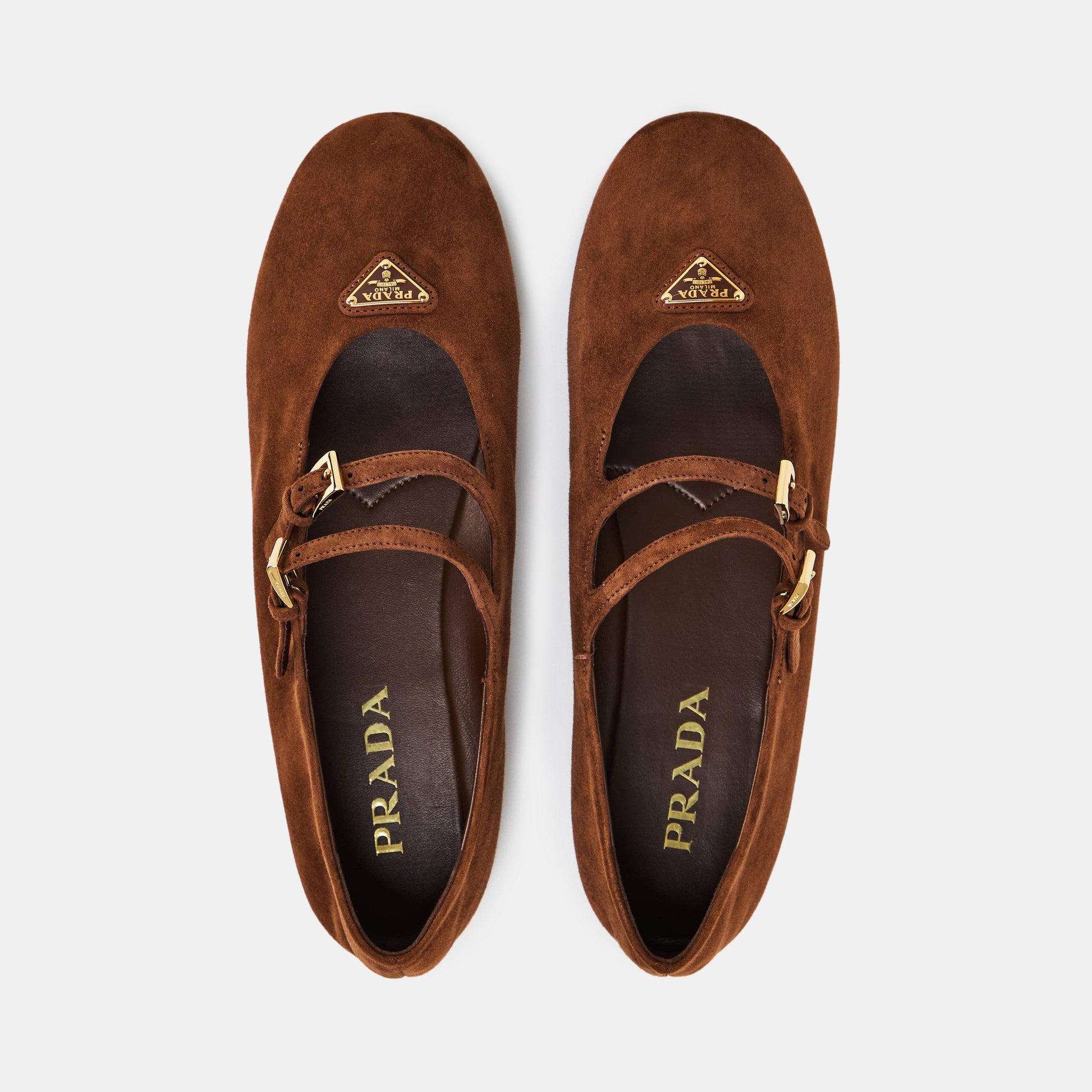 Prada Two Strap Mary Jane Ballerina