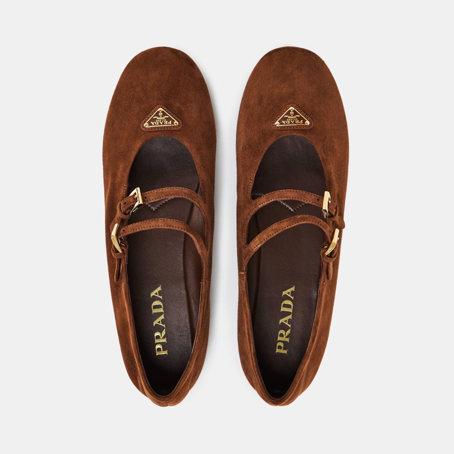 Prada Two Strap Mary Jane Ballerina