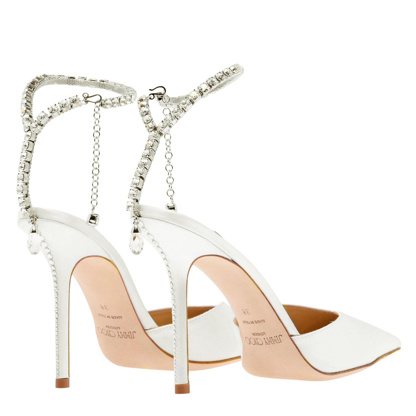 Jimmy Choo Women's Crystal Satin Saeda 100 Pumps