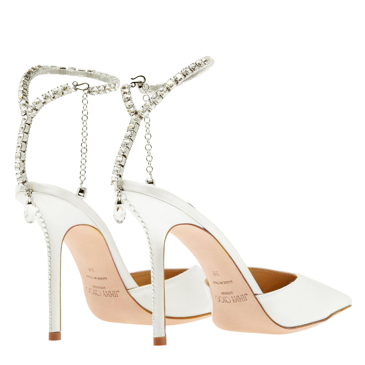 Jimmy Choo Women's Crystal Satin Saeda 100 Pumps