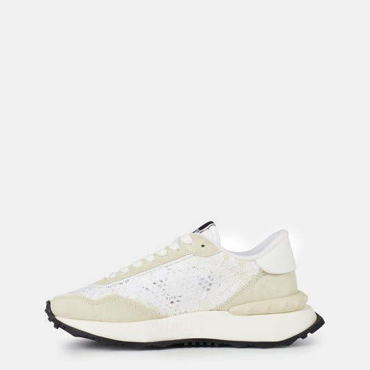 Valentino Garavani Lace And Mesh Lacerunner Trainers