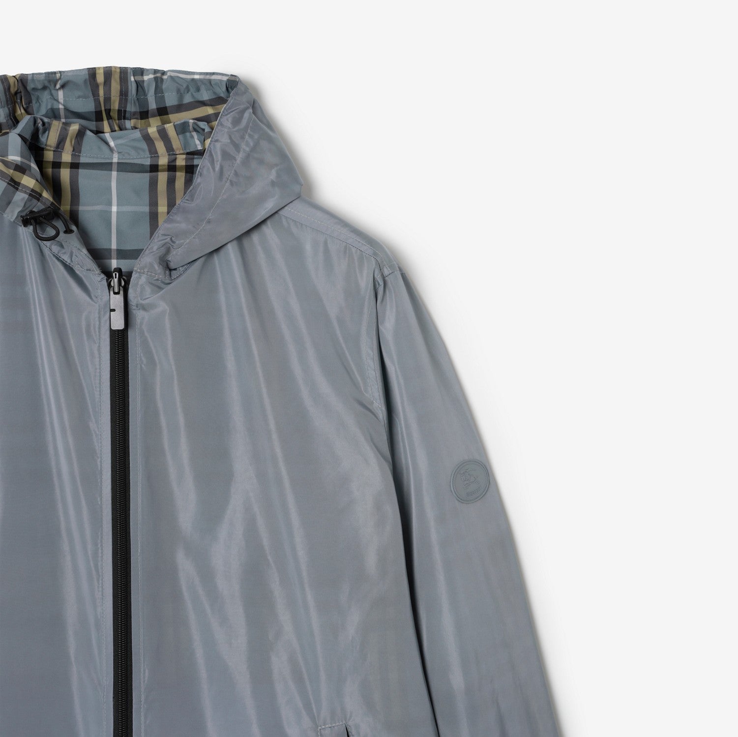 Reversible Check Hooded Jacket