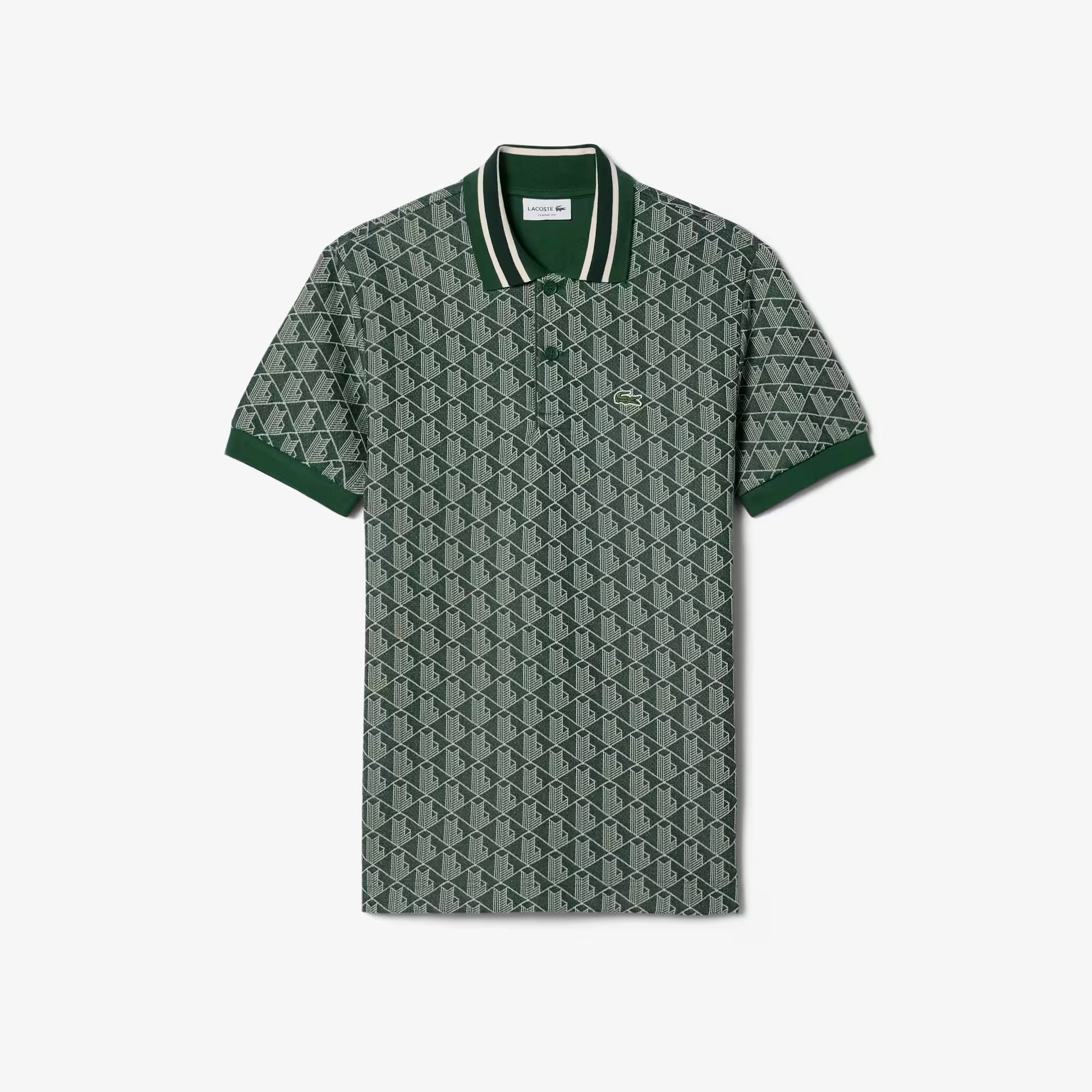 Classic Fit Monogram Jacquard Polo Shirt