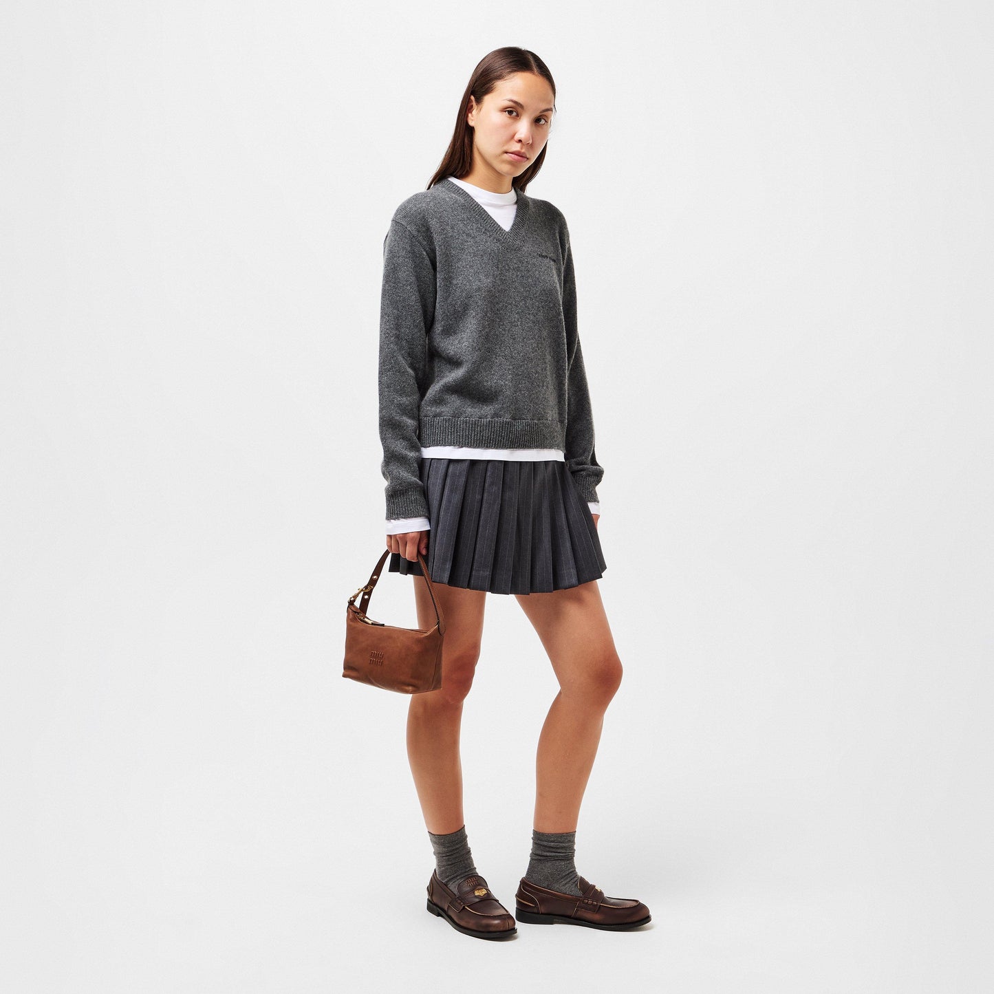 Miu Miu Leather Penny Loafers