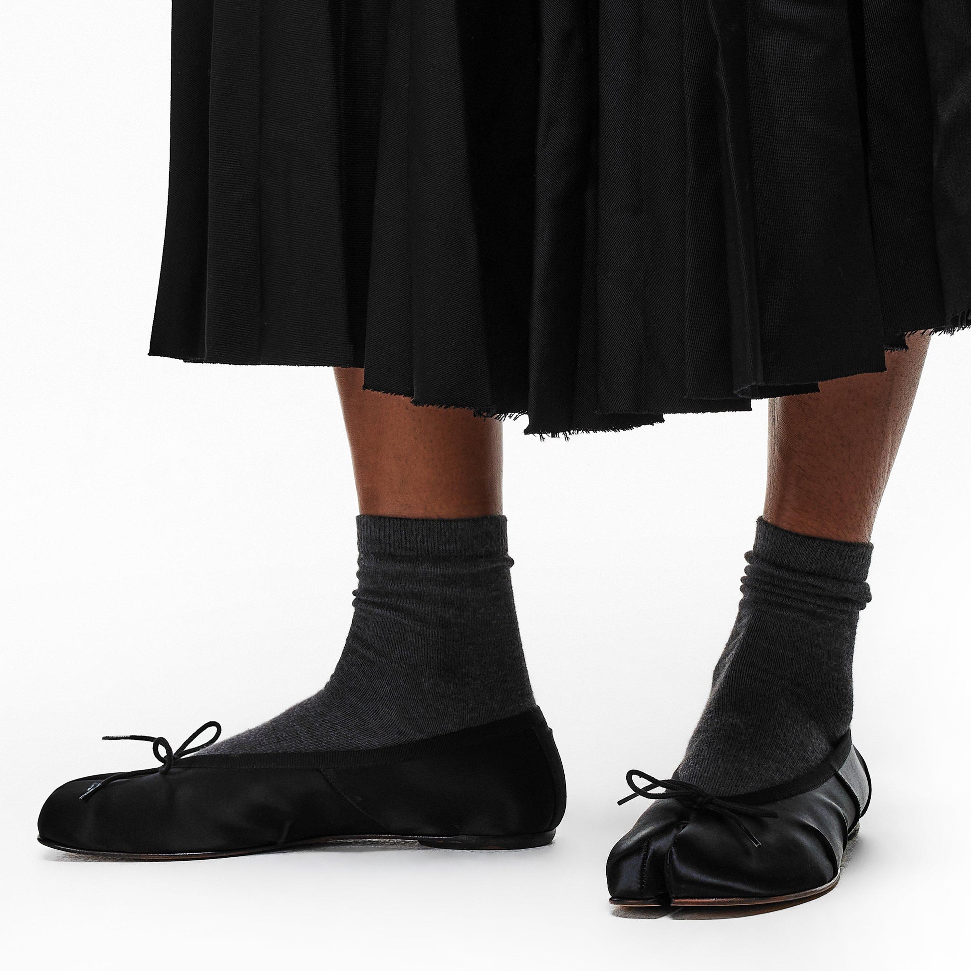 Maison Margiela Leather Tabi Ballet Flats