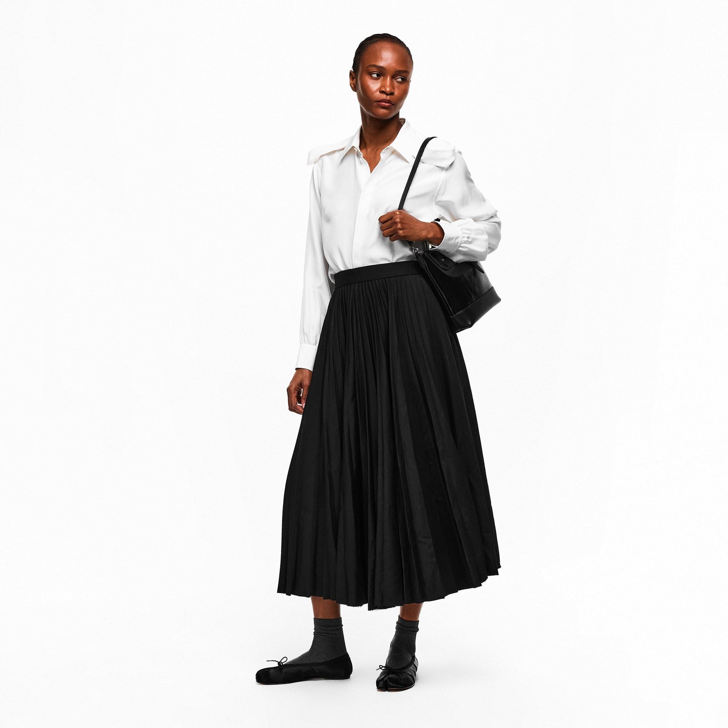 Maison Margiela Leather Tabi Ballet Flats