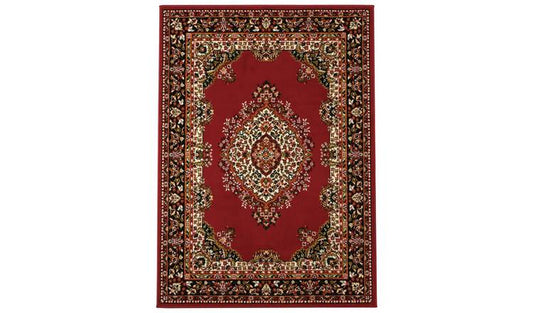 Homemaker Bukhura Traditional Red Cut Pile Rug - 120x160cm