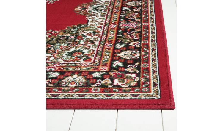 Homemaker Bukhura Traditional Red Cut Pile Rug - 120x160cm