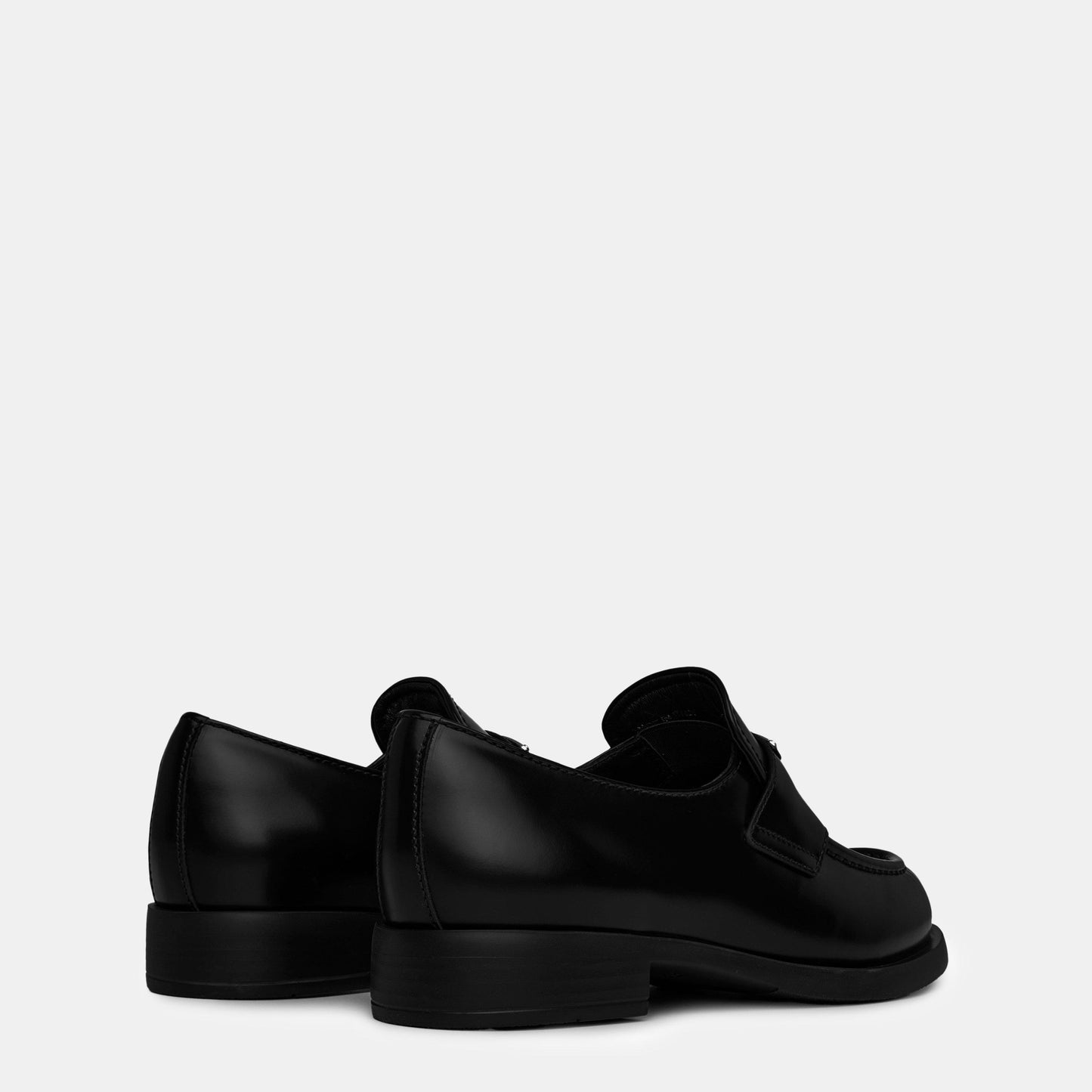 Prada Women'S Chocolate Leather Slim Loafers