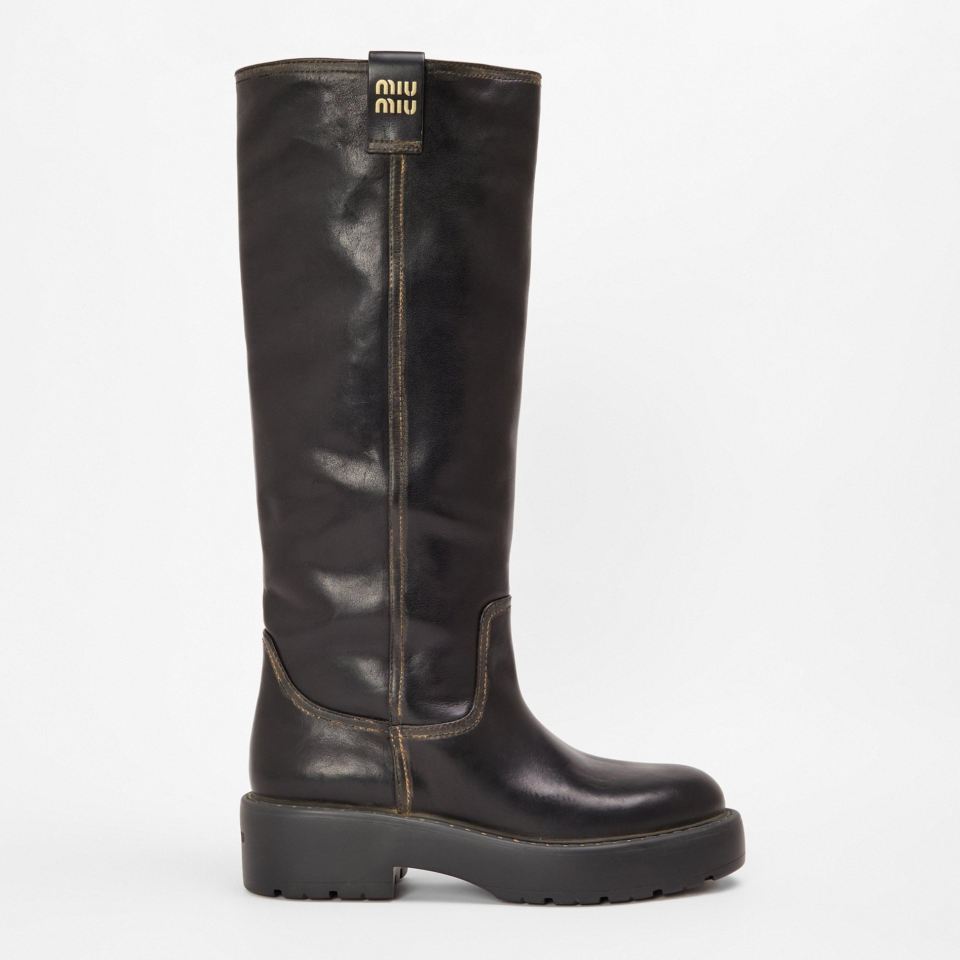 Miu Miu Suede Knee-High Boots