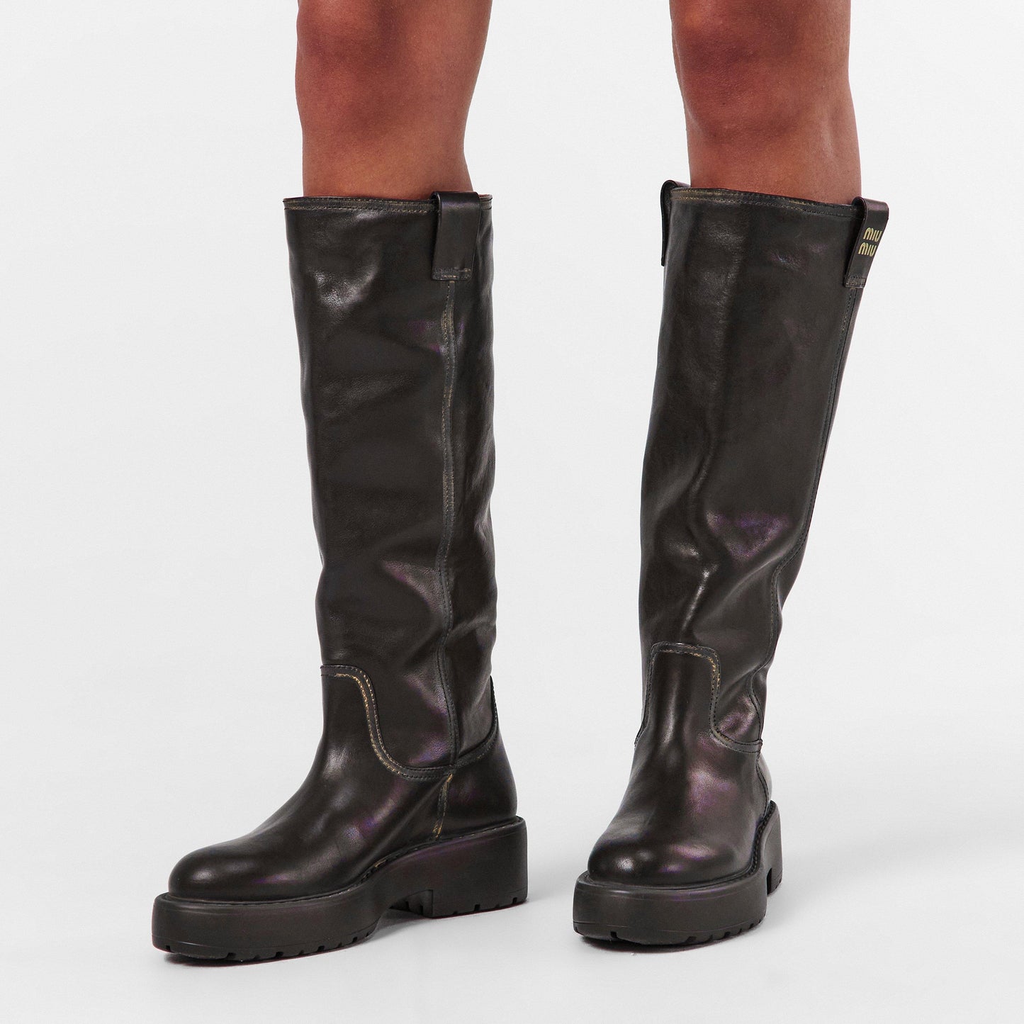 Miu Miu Suede Knee-High Boots