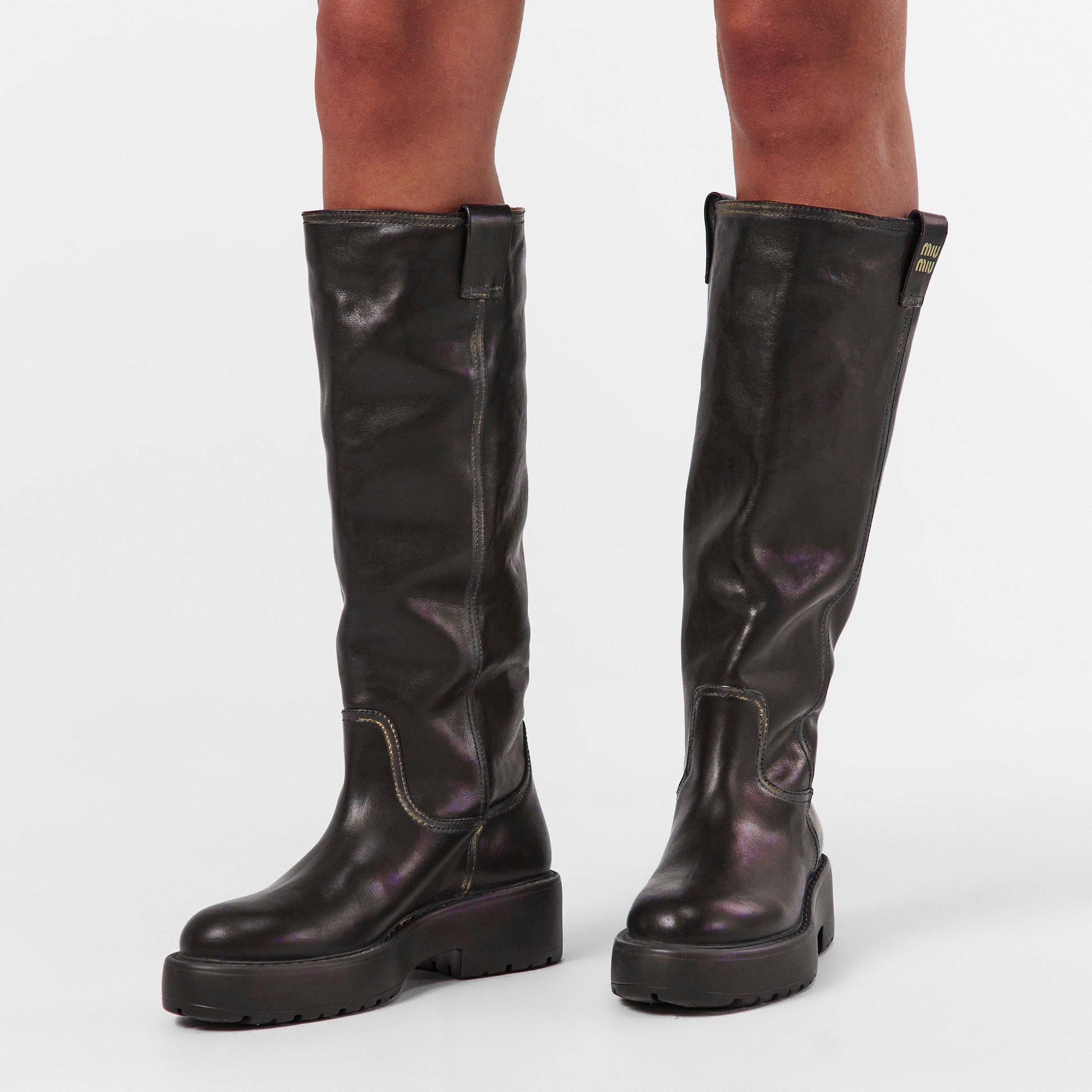 Miu Miu Suede Knee-High Boots