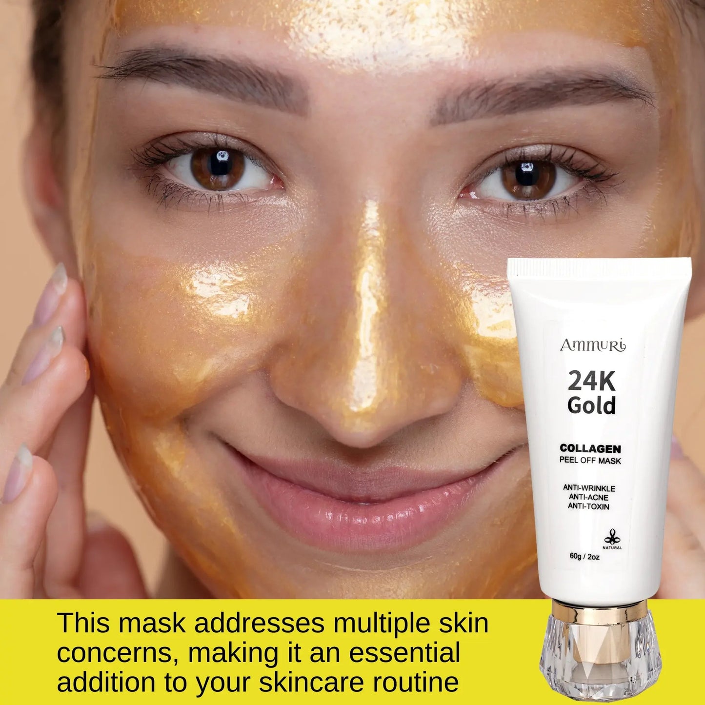 Ammuri Beauty 24K Gold Peel Off Mask for Radiant Skin - Interactive Group