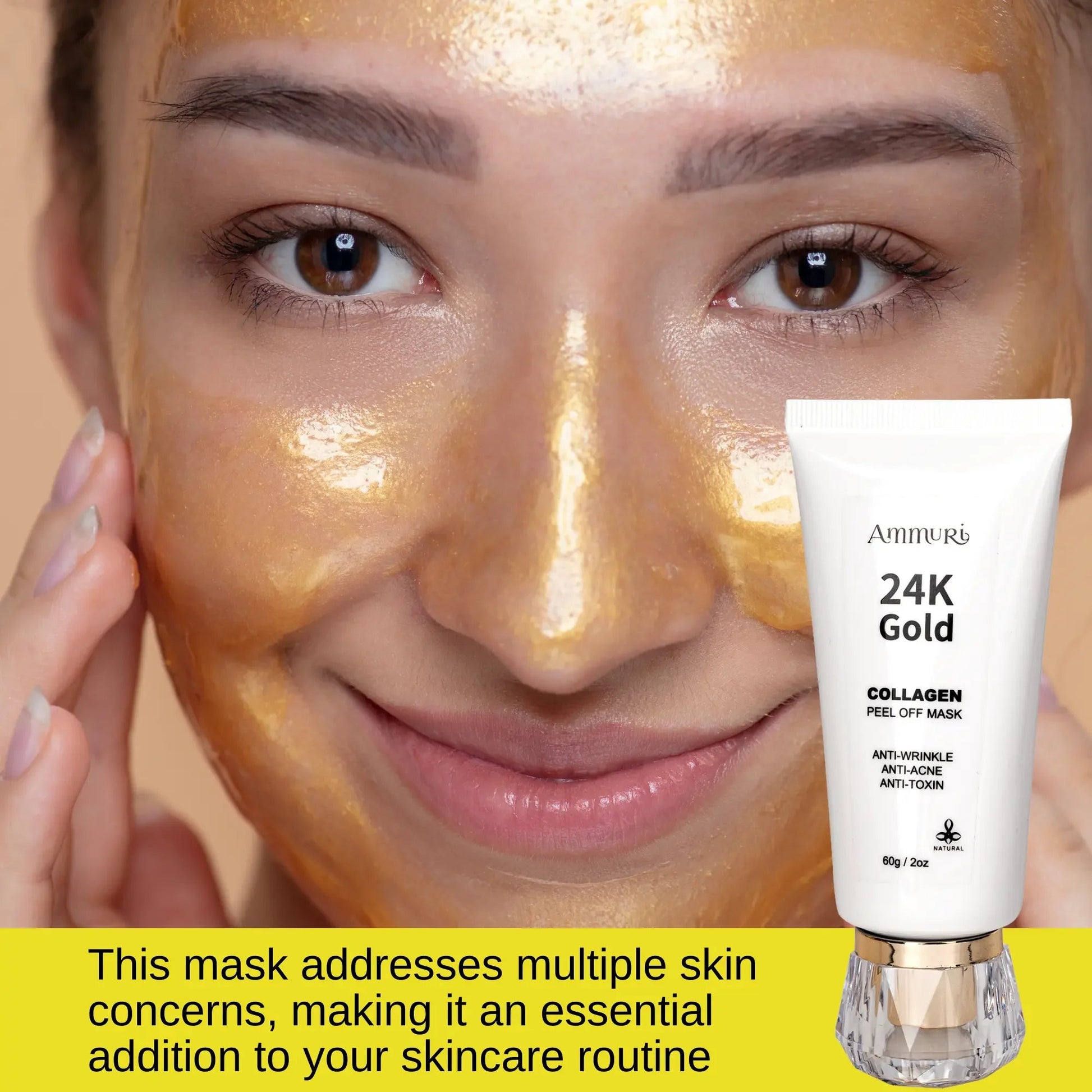 Ammuri Beauty 24K Gold Peel Off Mask for Radiant Skin - Interactive Group