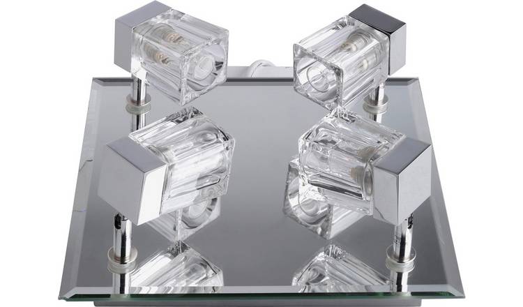Argos Home Mira 4 Light Bathroom Cube Spotlights - Chrome