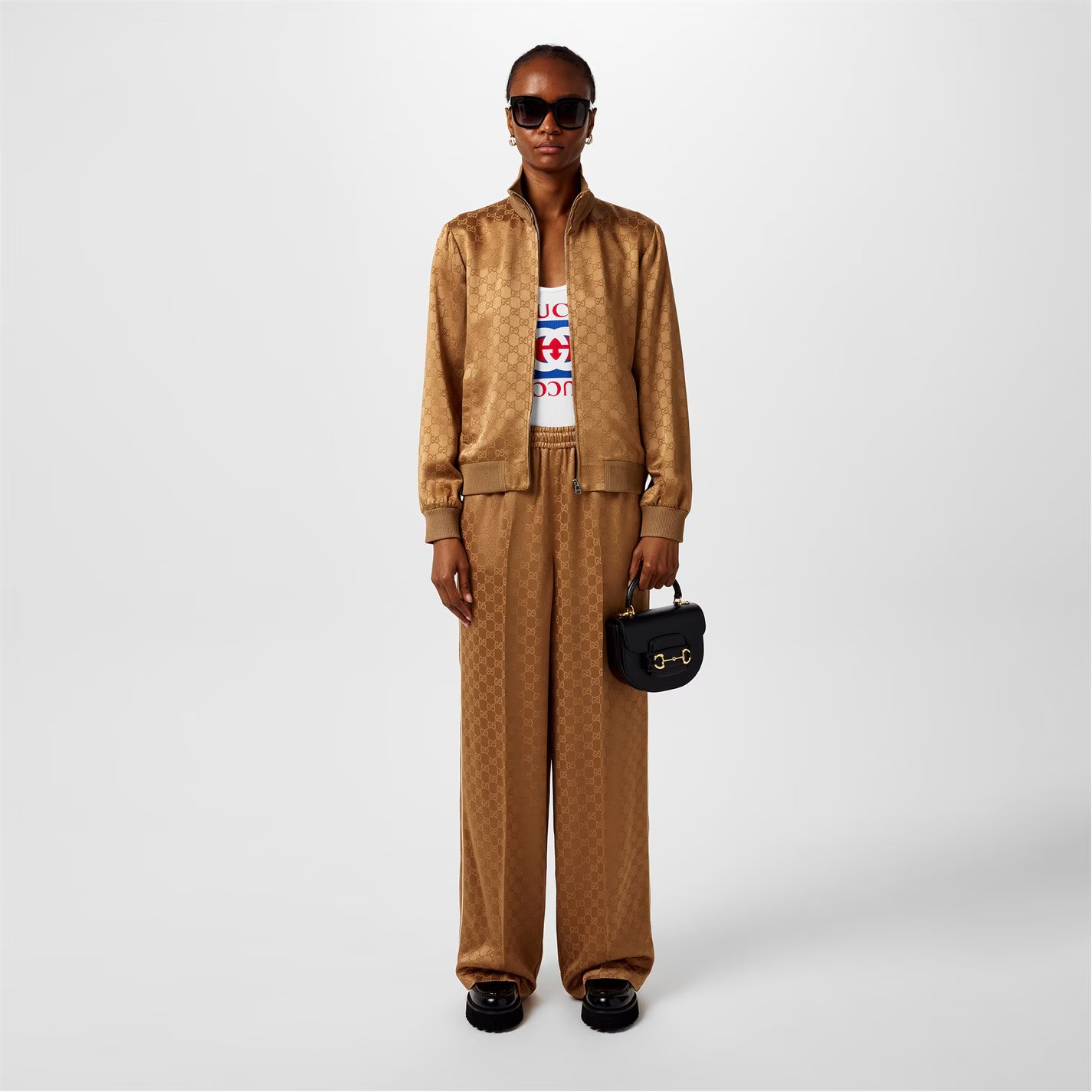 Women's GG Jacquard Wide Leg Trousers