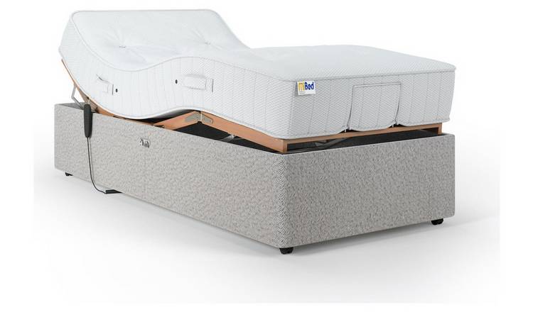 Mibed Essentials Single Adjustable Bed & Mattress -Dark Grey