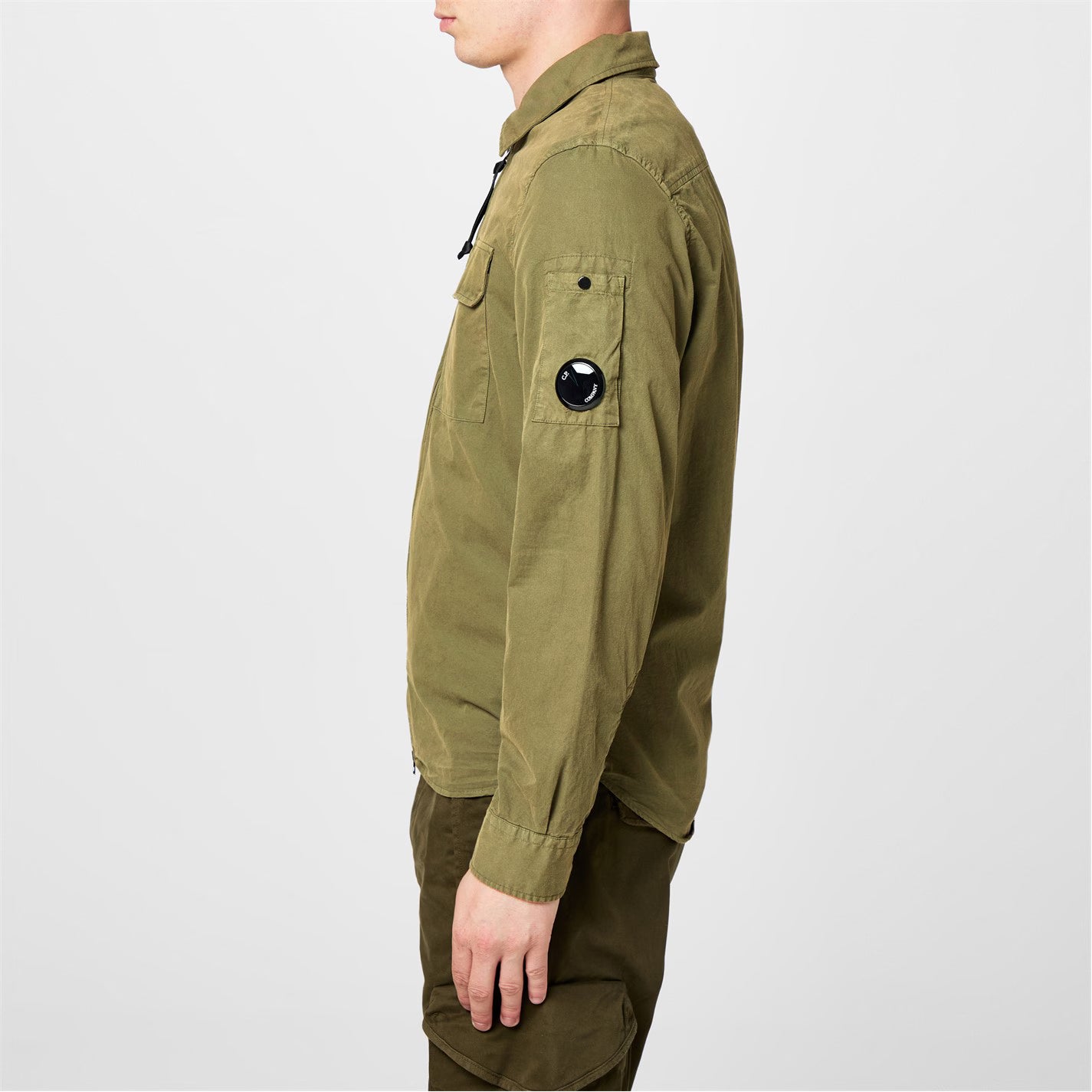 Men's Gabardine Lens Cotton Long Sleeve Overshirt