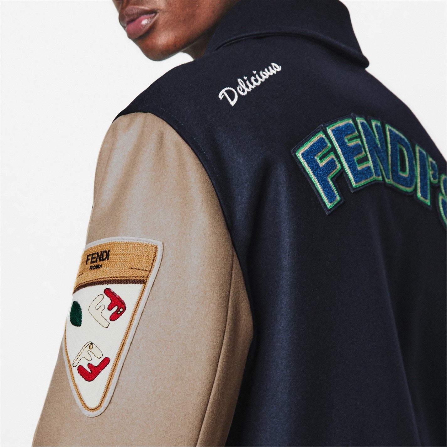 Men's lic Wool Long Sleeve Coach Jacket