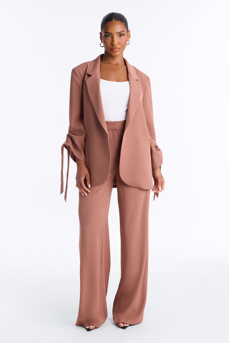 In My Element Ruched Blazer Pant Set