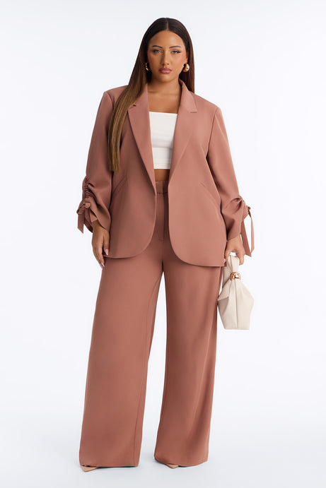 In My Element Ruched Blazer Pant Set