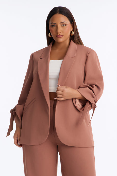 In My Element Ruched Blazer Pant Set