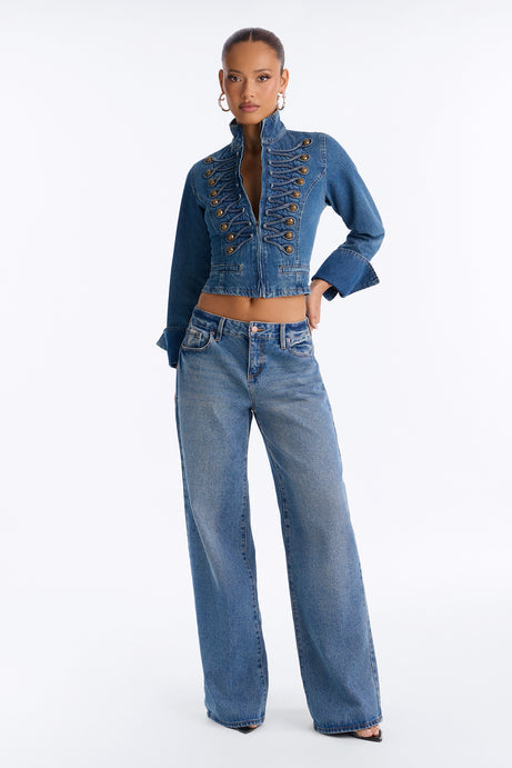 In Formation Cuff Sleeves Denim Jacket