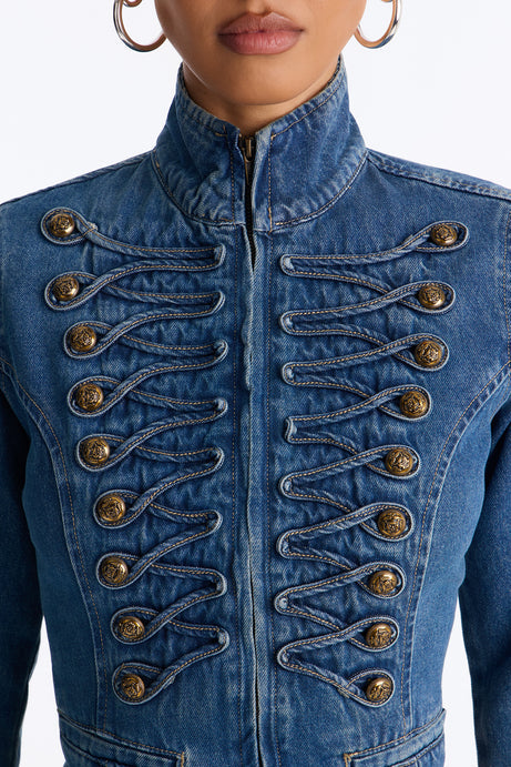 In Formation Cuff Sleeves Denim Jacket