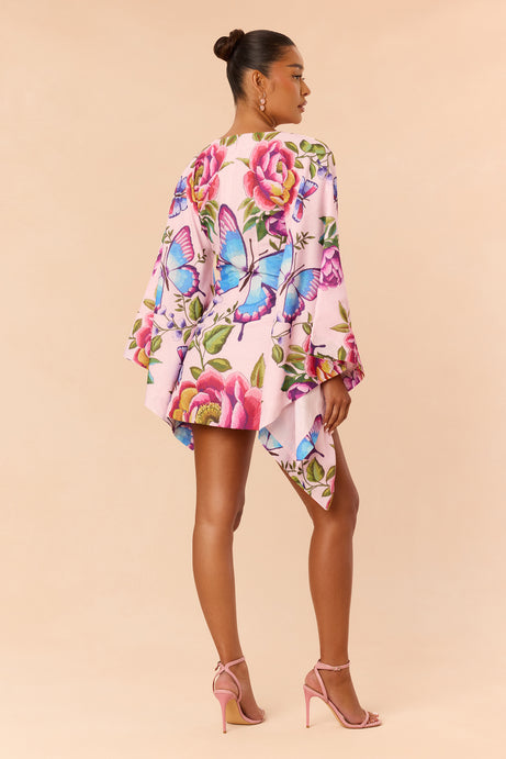 Whimsical Chic Bell Sleeve Mini Dress